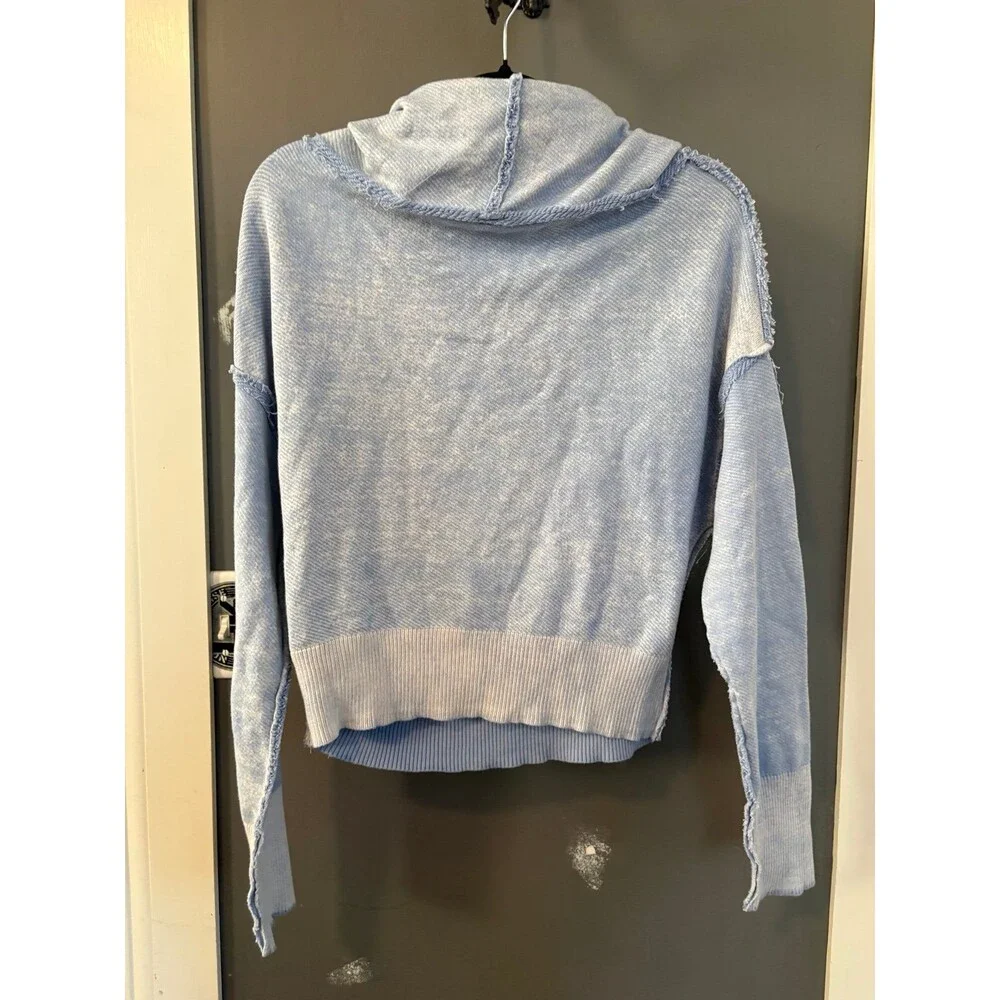 Free people size XS extra small blue Ricky long sleeve sweatshirt top